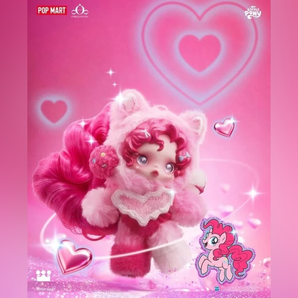 POPMART MLPxSKULLPANDA PINKIE PIE PENDANT COLLECTIBLE
